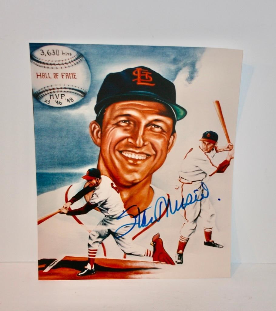 Cardinals Stan Musial Signed 8x10: Cardinals Stan Musial Signed 8x10 Nice strong signature from "Stan The Man". No COA.
