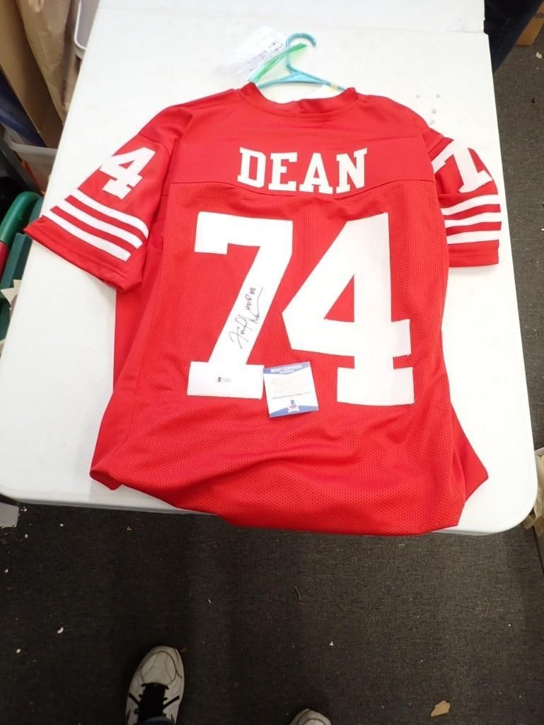 Fred Dean Signed Football Jersey with Beckett COA: Fred Dean Signed Football Jersey with Beckett COA