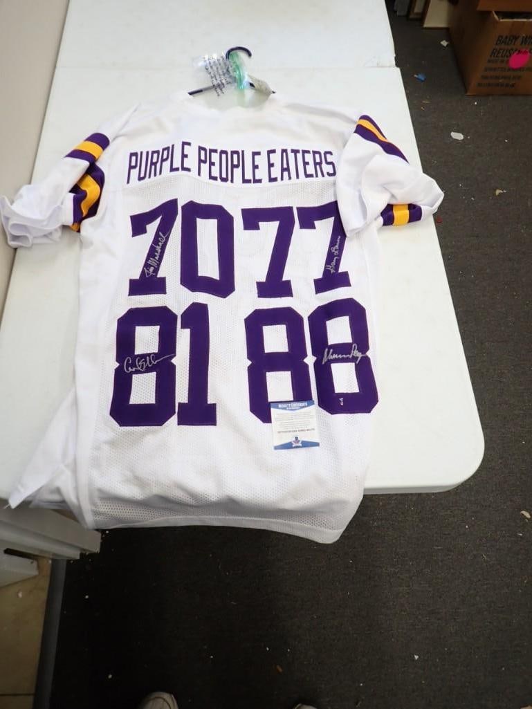 Purple People Eaters Signed Jersey with Beckett COA Size XL: Purple People Eaters Signed Jersey with Beckett COA Size XL