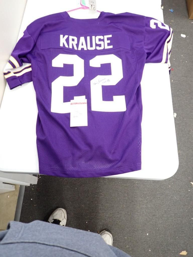 Paul Krause HOF 1998 Signed Jersey JSA COA Size XL (1 of 7)