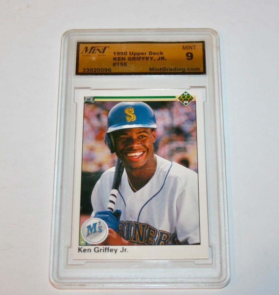 1990 Upper Deck Ken Griffey Jr. #156 Error Card Graded Mint 9 (1 of 4)