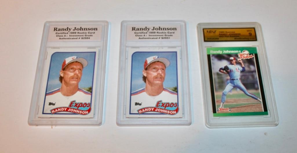 3 Randy Johnson Rookie Cards (1 of 9)