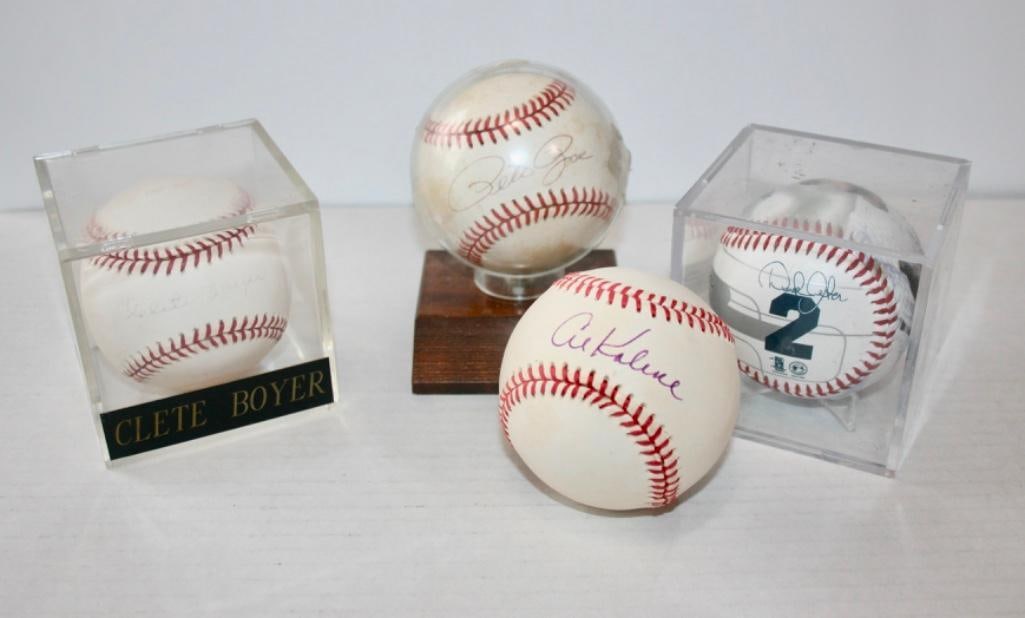 Signed Baseballs - Kaline, Rose, Boyer Plus Jeter Souvenir Baseball (1 of 5)