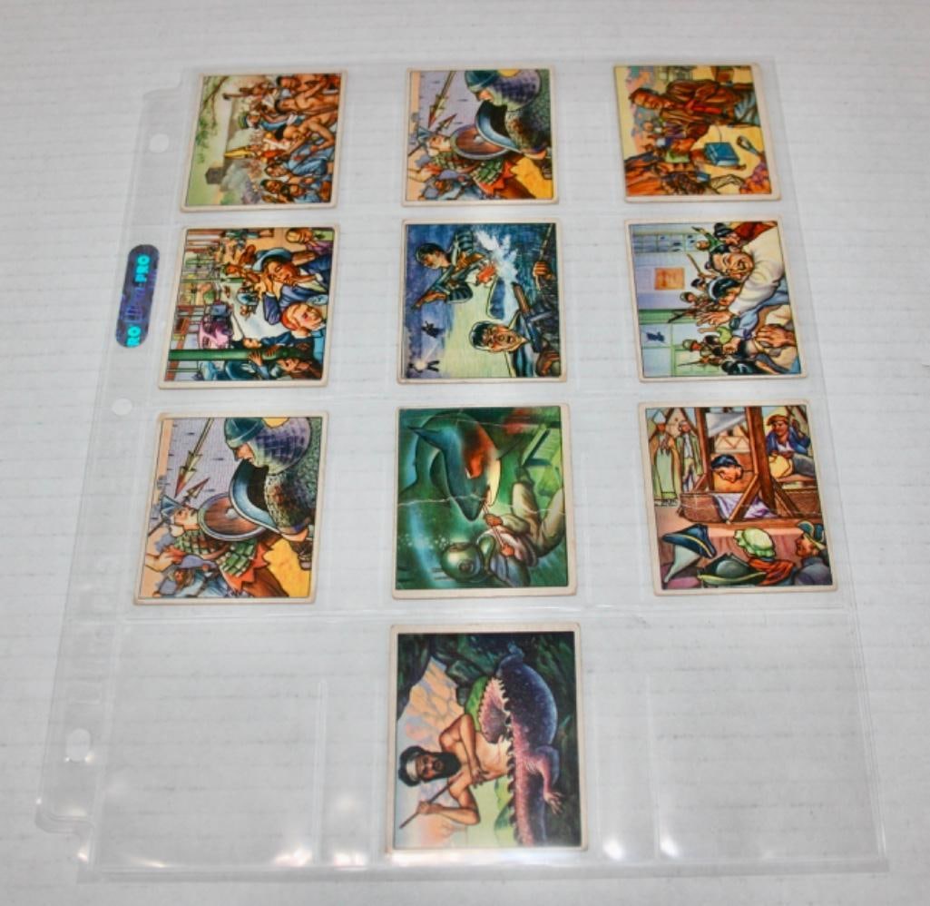 10 Different 1950 Bowman Wild Man Picture Cards: 10 Different 1950 Bowman Wild Man Picture Cards