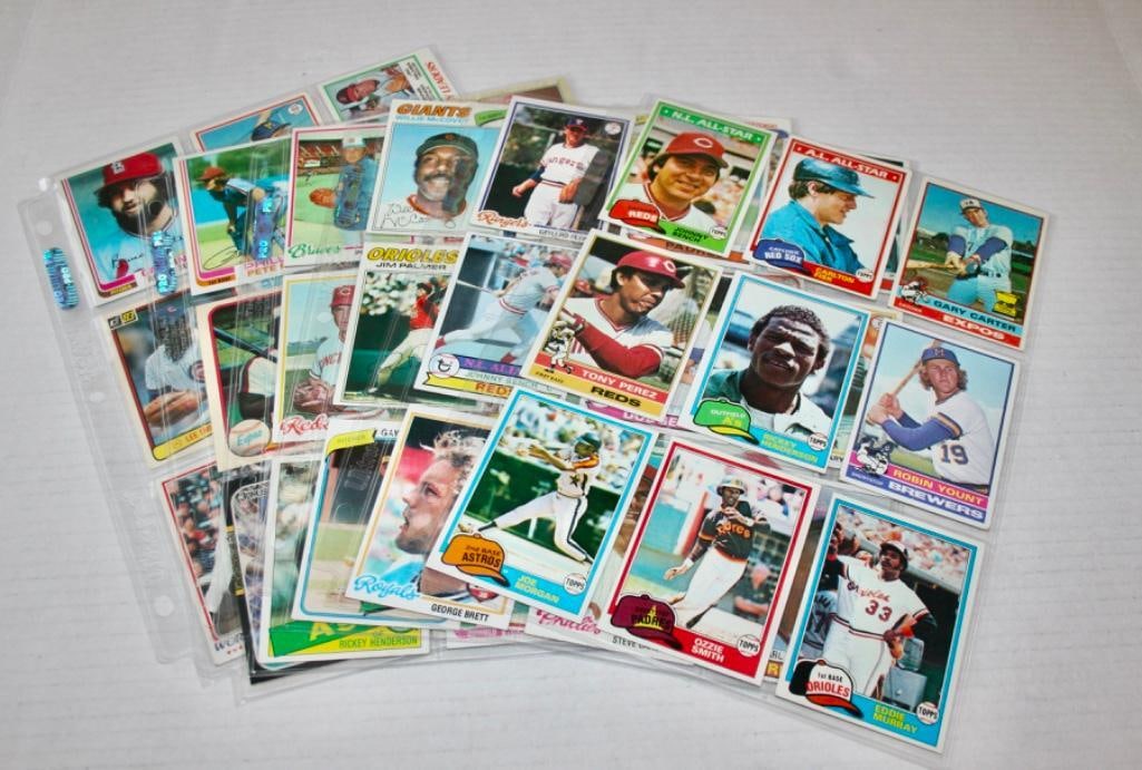1970's And 1980's Baseball Cards - 54 Cards Of Hall Of Fame Members (1 of 7)