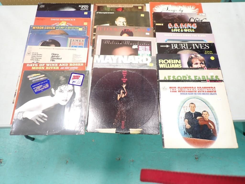 Vinyl Record Lot including B.B. King, Shirley Bassey, Robin Williams, Roberta Flack, Smothers Brothe (1 of 7)