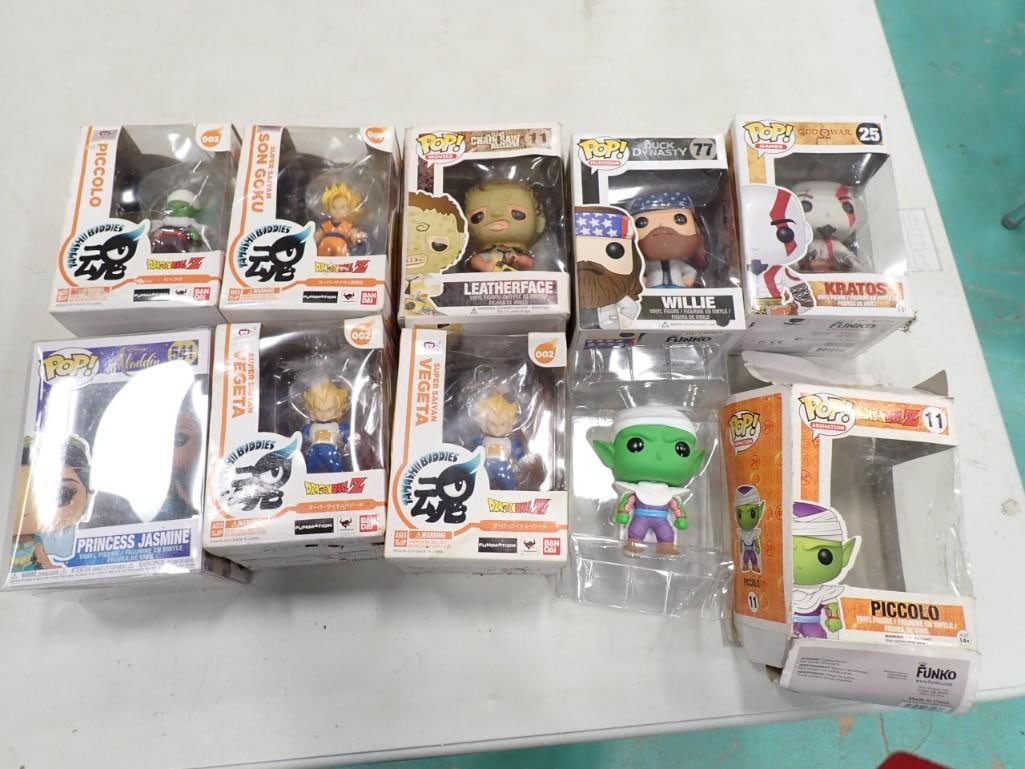 Large Lot of Funko Pops including Aladdin, Dragonball Z, Duck Dynasty, Chainsaw Massacre, etc. (1 of 3)