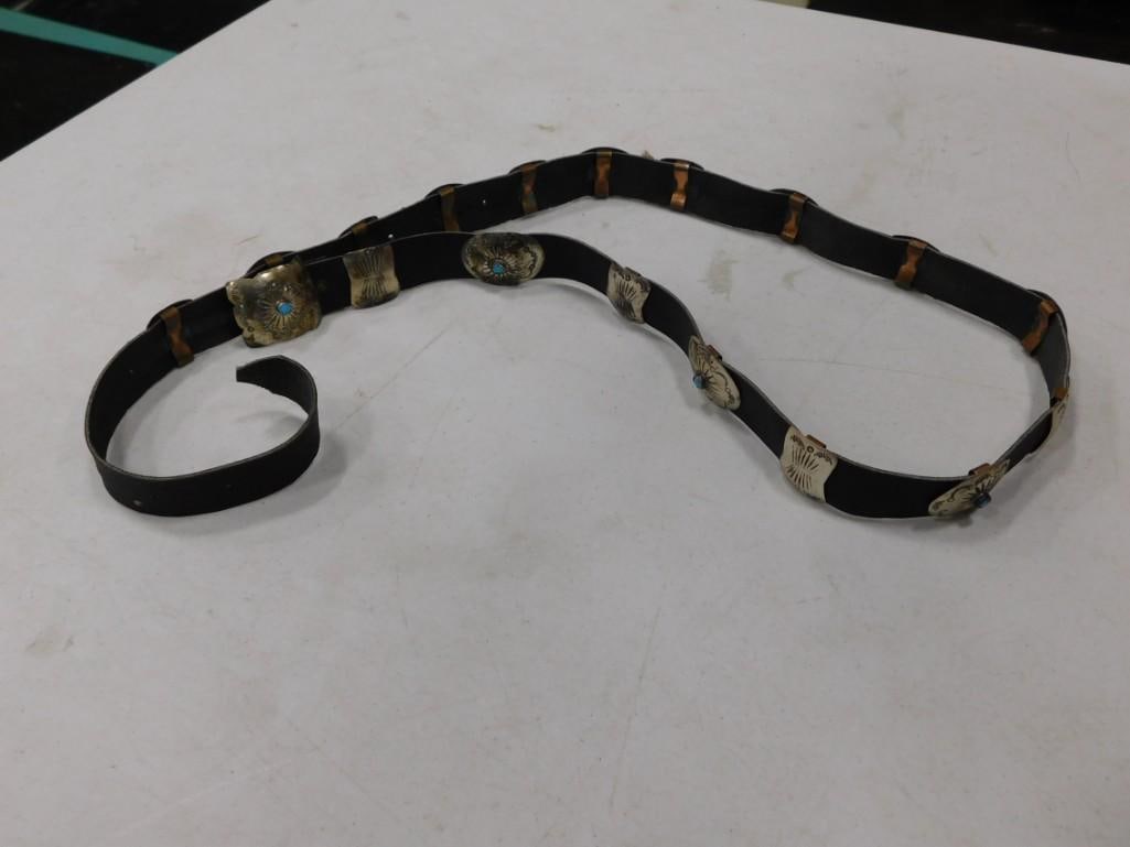 Native American Styled Belt - possibly sterling: Native American Styled Belt - possibly sterling
