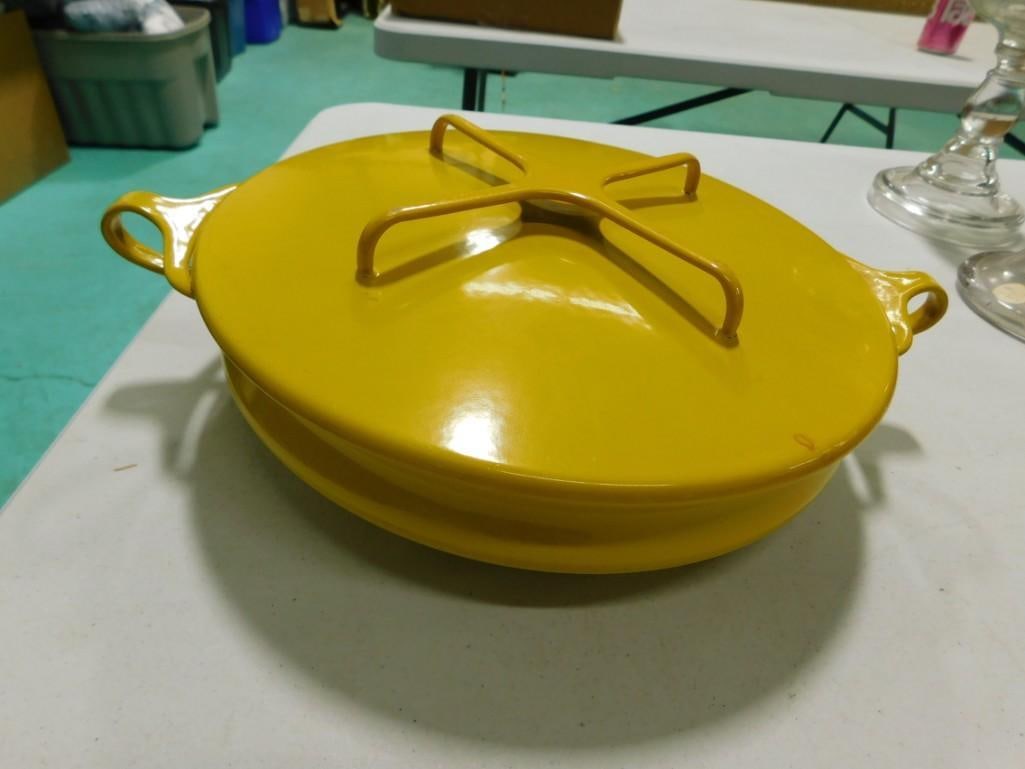 Dansk Yellow Kobenstyle Enamelware Large Cooking pot with lid (1 of 3)