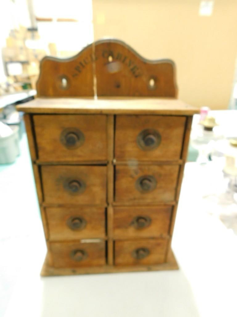 Vintage or Antique wooden spice cabinet / rack (1 of 5)