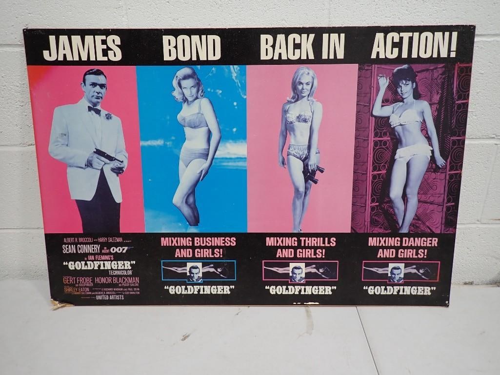 James Bond Back In Action Poster on Cardboard 36" x 24": James Bond Back In Action Poster on Cardboard 36" x 24"