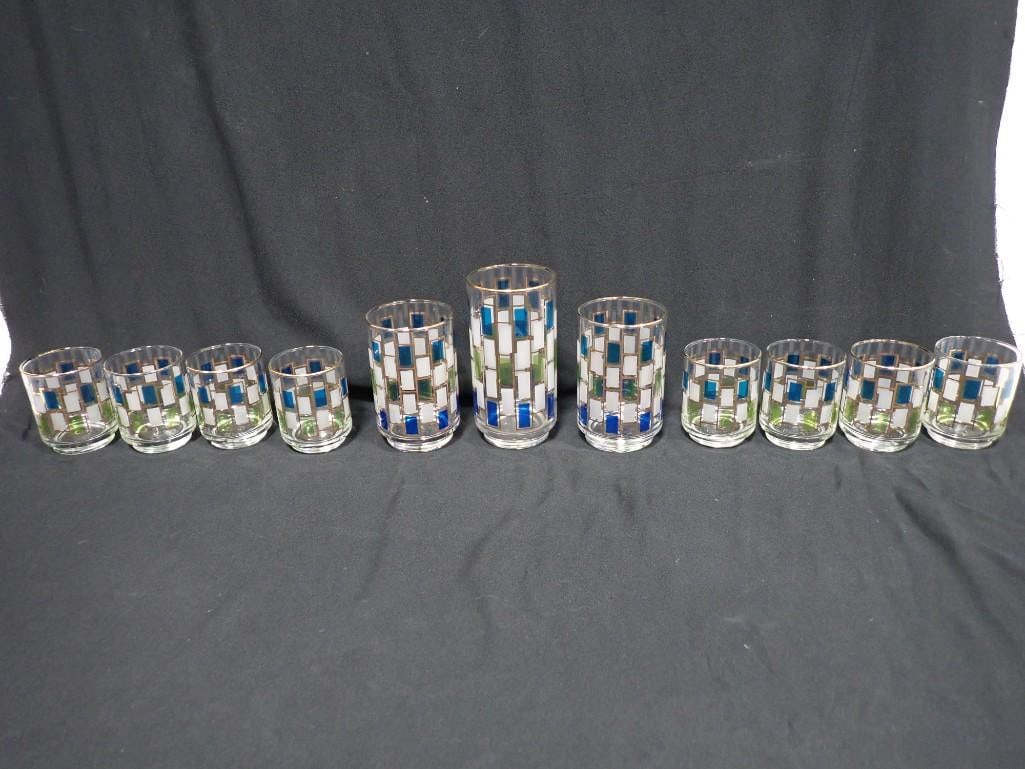 11 Vintage MCM Libbey Nordic Drinking Glasses or Tumblers (1 of 12)