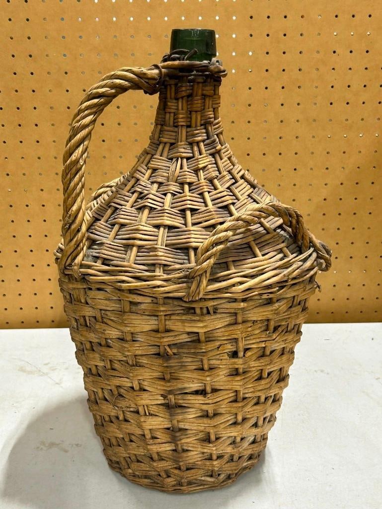 Wicker Jug Shaped Basket: Wicker Jug Shaped Basket