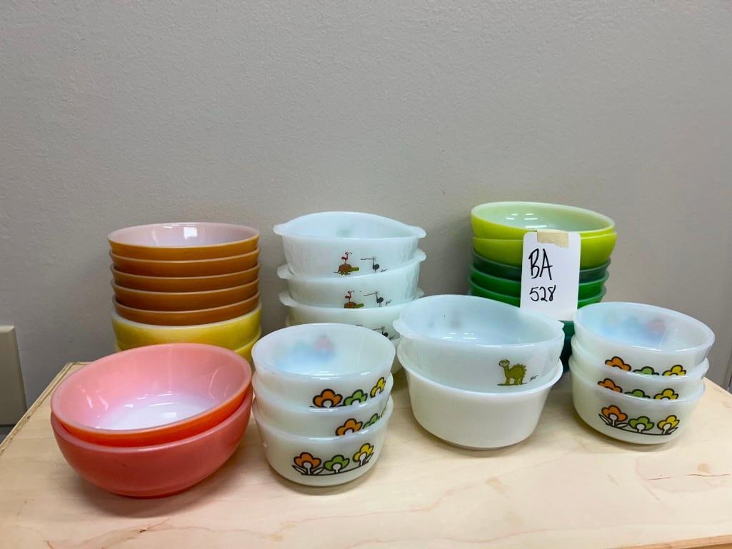 Vintage Bowls incl Fire King, BC Comics Pattern, etc (1 of 5)