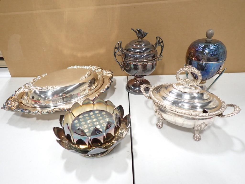 Serving Lot incl Silver Plate, Reed & Barton, Etc (1 of 10)