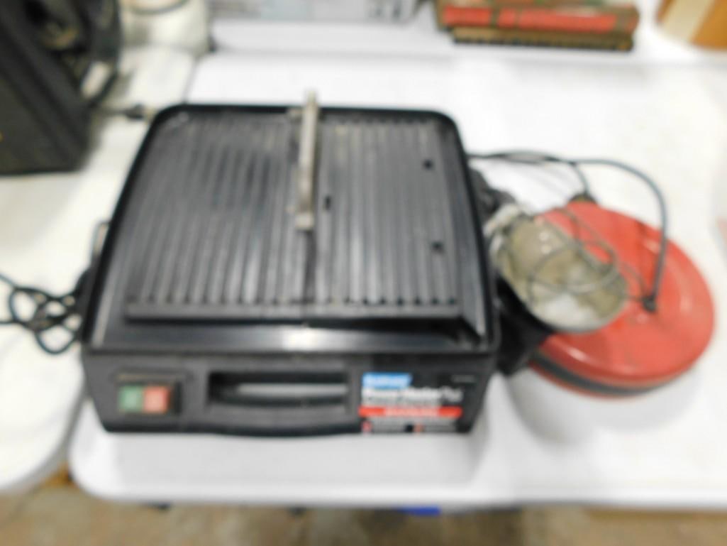 Power Master Plus Diamond Wet Wheel Tile Saw plus shop light with long retractable cord (1 of 4)