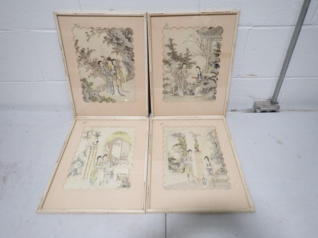 4 Framed Prints Asian Scenes (1 of 4)