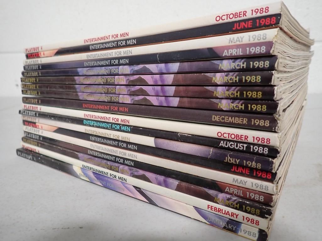 Lot of Playboy magazines from 1988 (1 of 11)