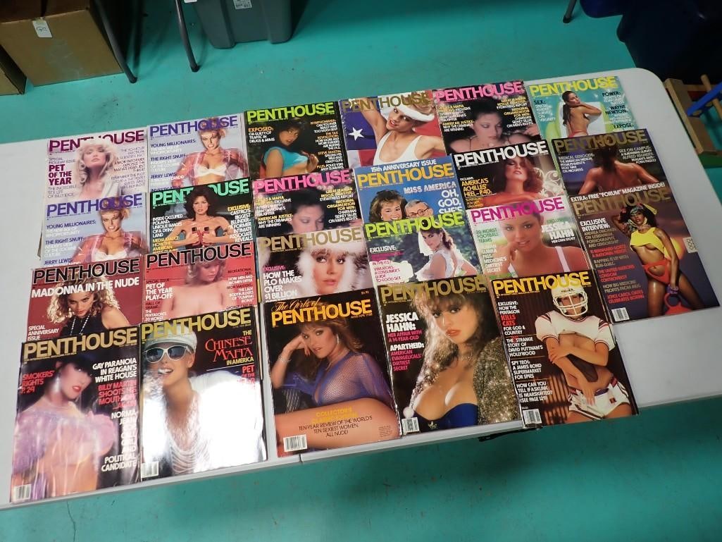 Lot of Penthouse Magazines - mostly mid to late 1980's (1 of 9)