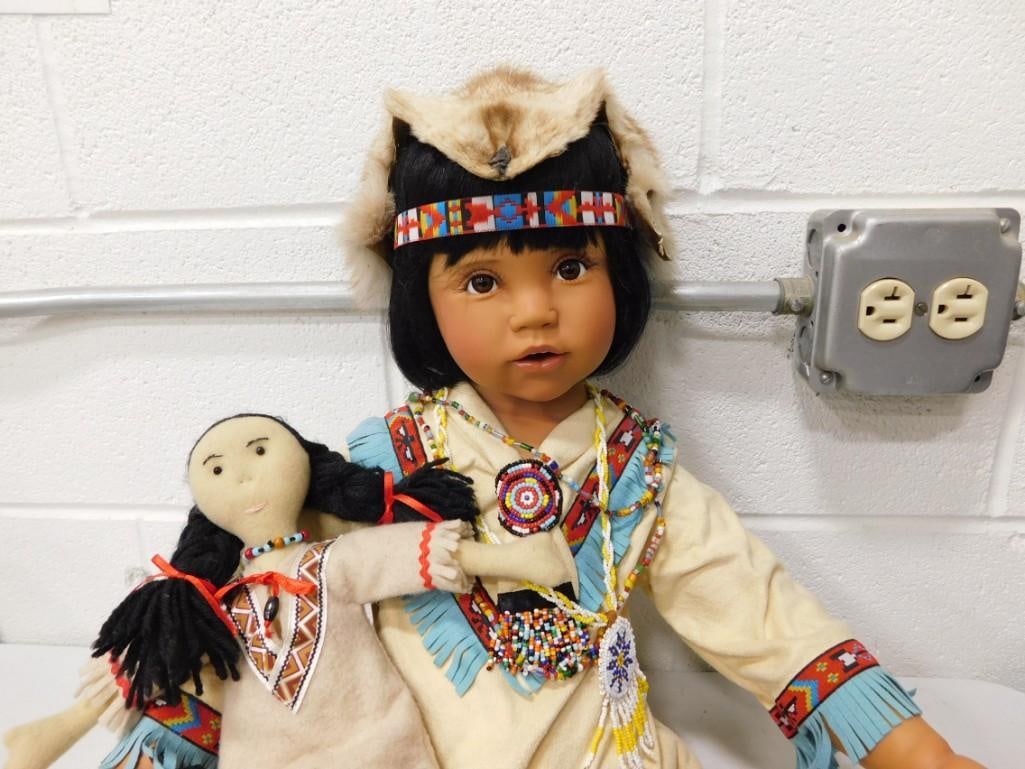 Ashton Drake Little Moon Native American Indian 24" Doll (1 of 8)