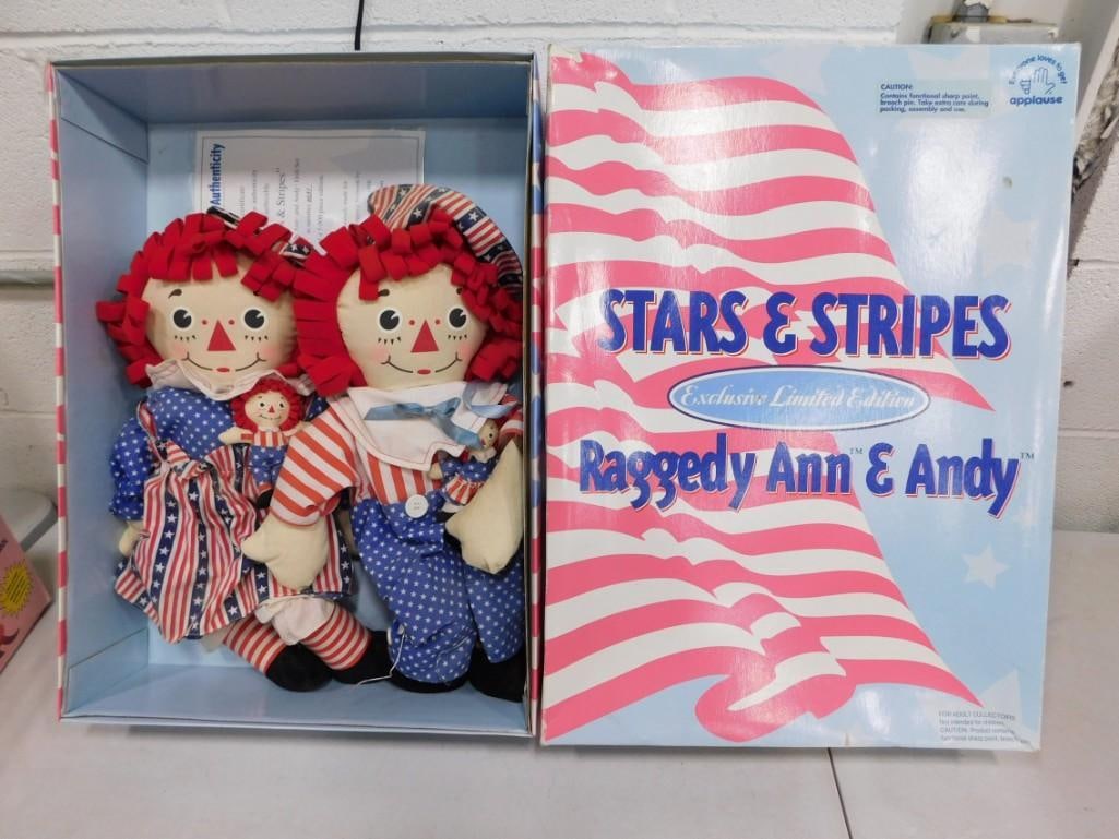 Stars & Stripes Raggedy Ann & Andy Limited Edition Dolls in Original Box 3537/5000 (1 of 5)