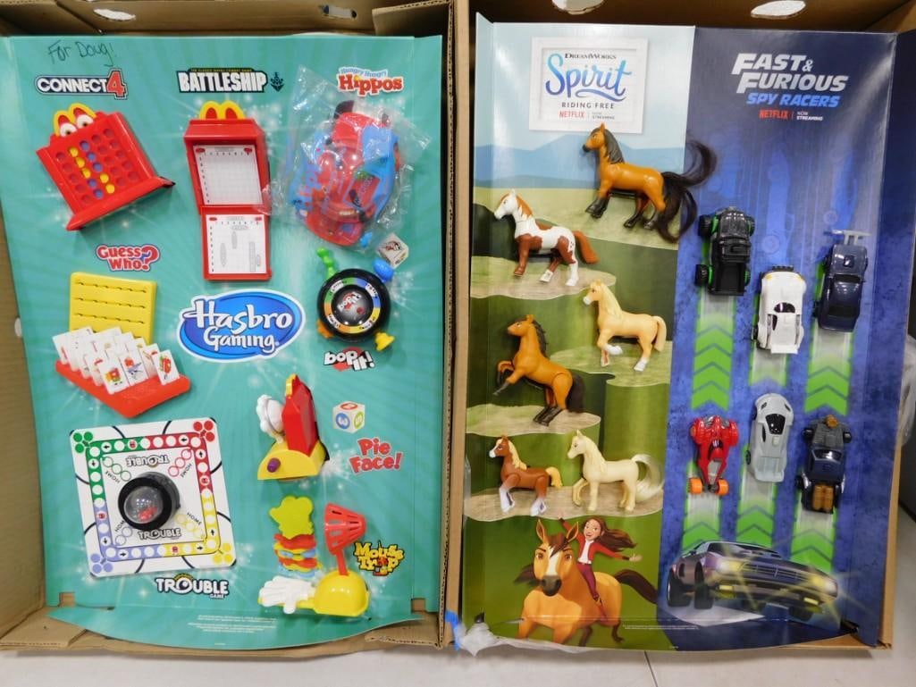 Fast & Furious Spy Racers, Spirit, Hasbro Gaming Store Displays with Happy Meal Toys Full Sets: Fast & Furious Spy Racers, Spirit, Hasbro Gaming Store Displays with Happy Meal Toys Full Sets