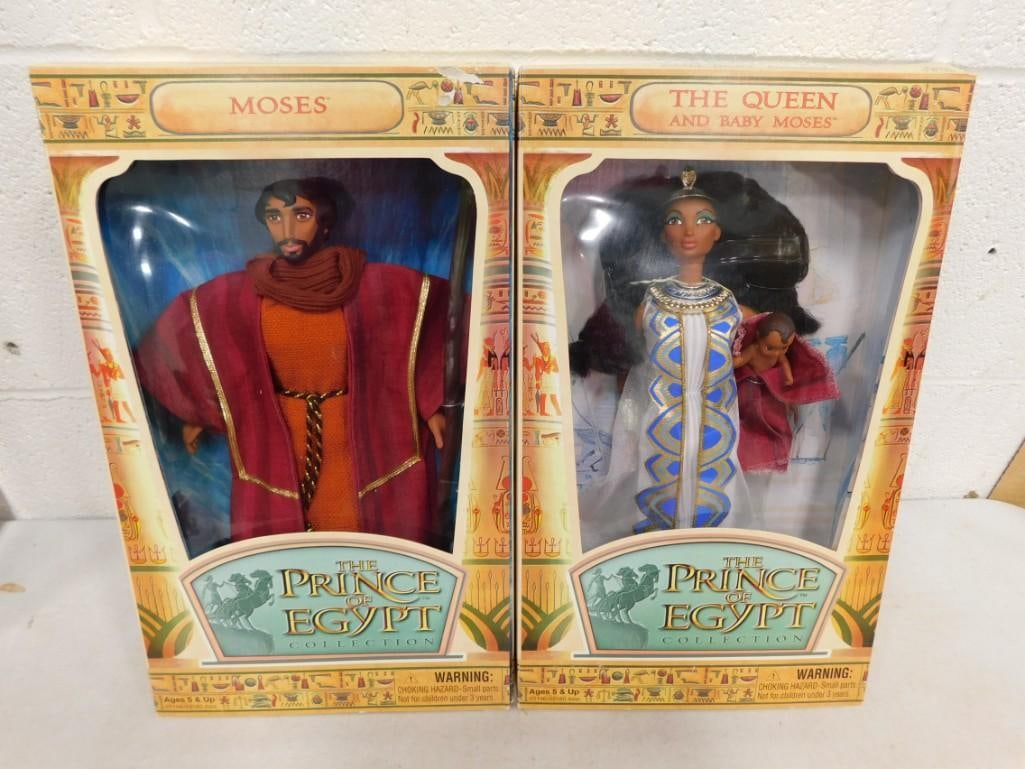 1998 The Prince of Eqypt Dolls incl Moses and The Queen and Baby Moses: 1998 The Prince of Eqypt Dolls incl Moses and The Queen and Baby Moses . New in boxes