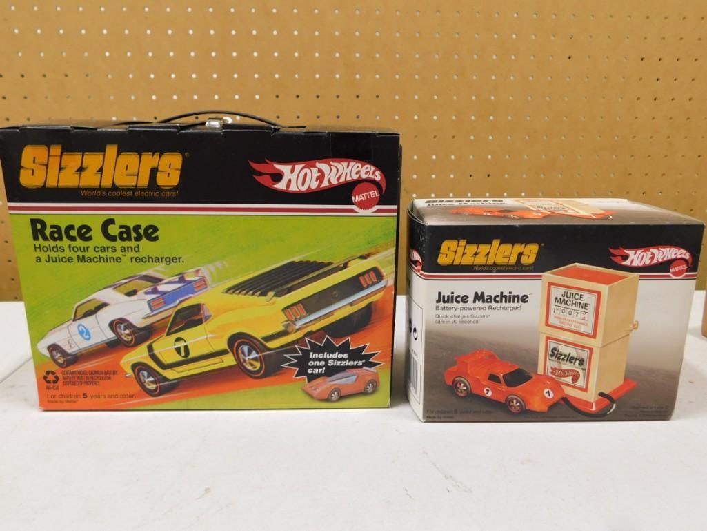 2 Hot Wheels Sizzlers New and Sealed Toys incl Race Case and Juice Machine Battery Powered Recharger (1 of 7)