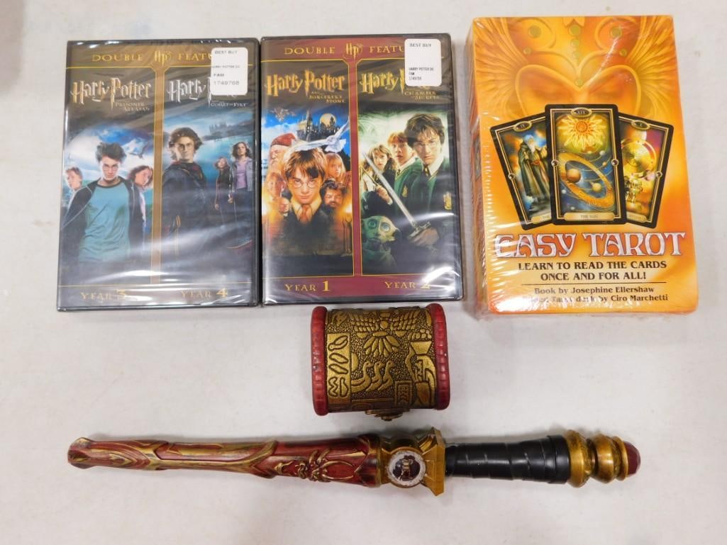 Harry Potter DVDs - Sealed, Wand, Easy Tarot Sealed in Package, Trinket Box (1 of 4)
