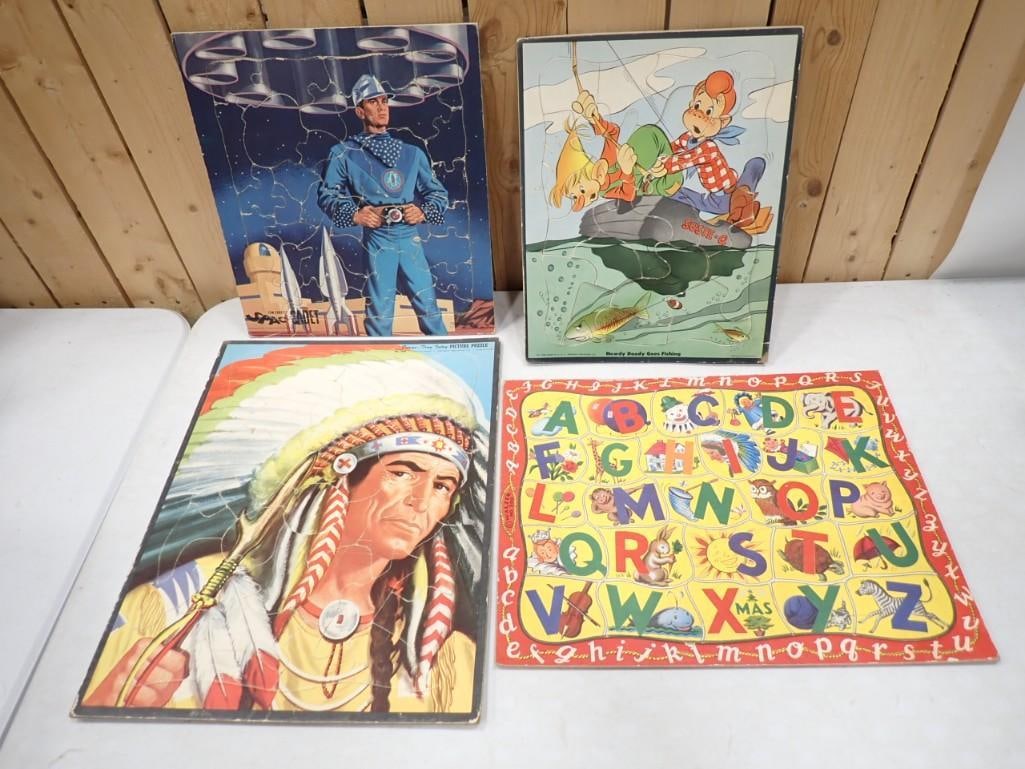 4 Vintage Puzzles incl Howdy Doody, Tom Corbett Space Cadet, etc (1 of 10)