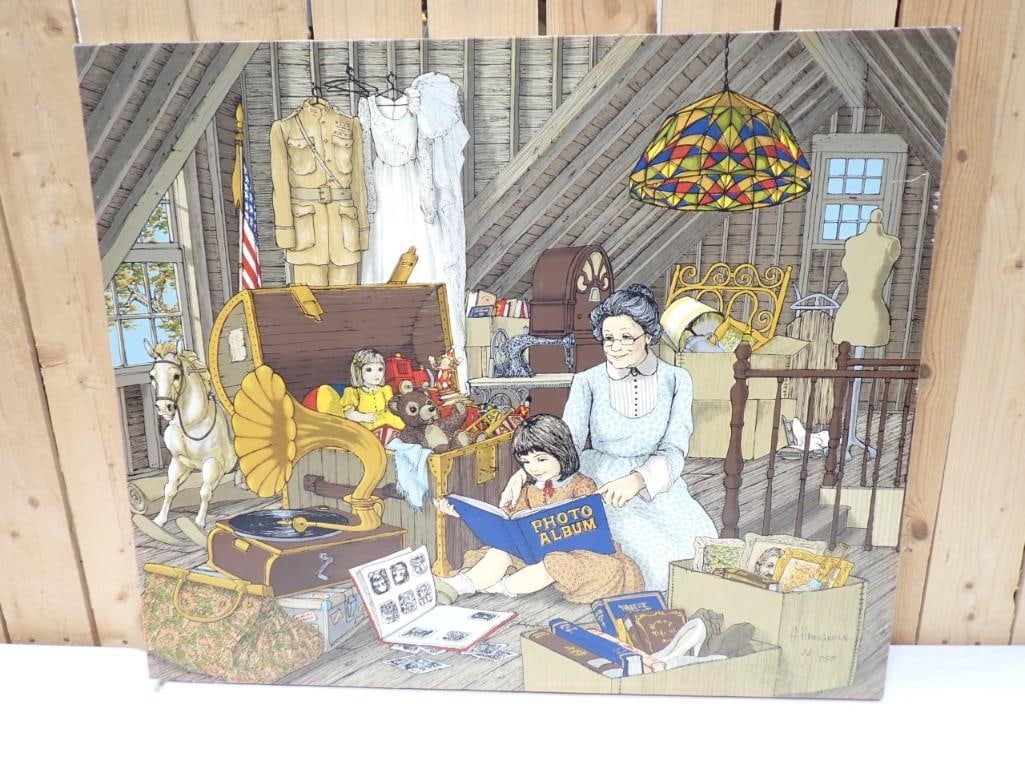 H Hargrove Print on Canvas Numbered 128/750 (1 of 8)