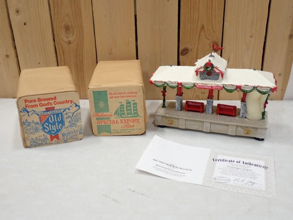 Hawthorne Village Budweiser Train Station, Old Style Beer Coasters and Special Export Beer Coasters (1 of 12)