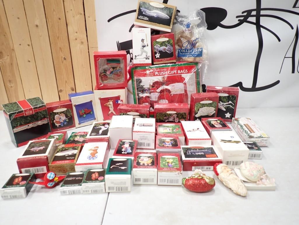 Large Christmas Lot - Mostly Hallmark Keepsake Ornaments with boxes including Star Trek, Wizard of O (1 of 5)