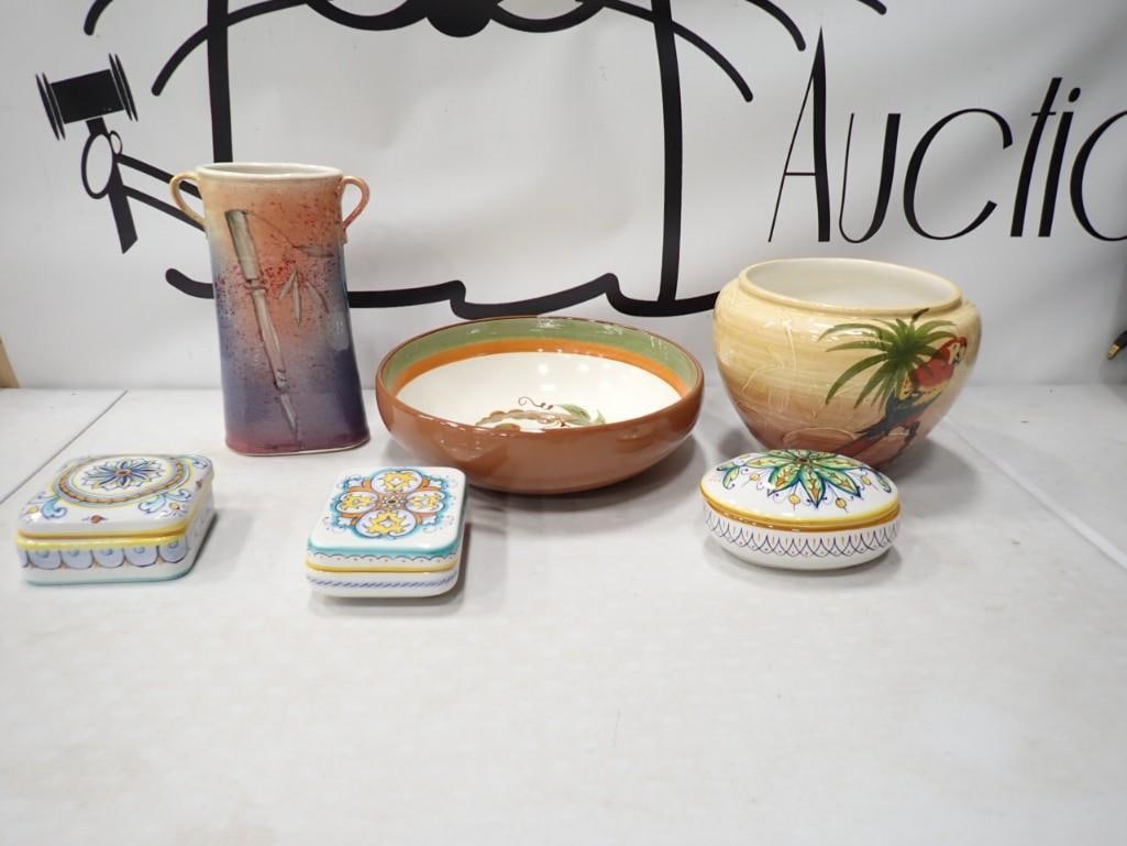 Ceramic Decor / Kitchen Lot including GP Deruta Italy Ceramics, Stangl Pottery, etc (1 of 13)