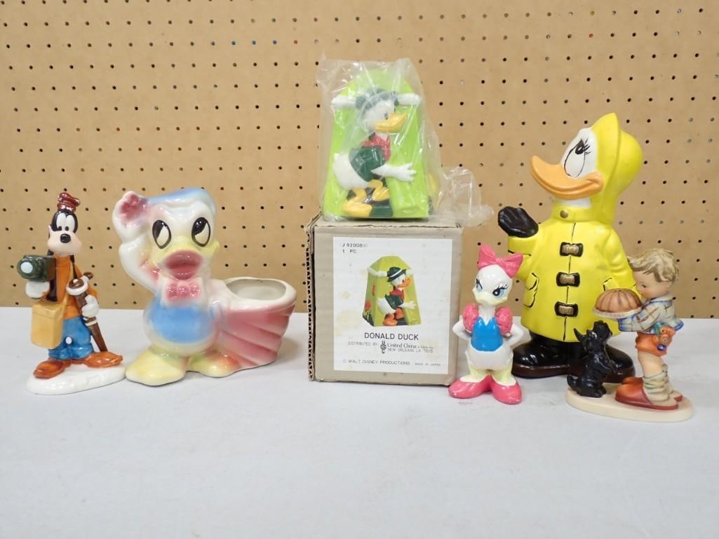 Walt Disney Lot including Donald Duck, Ceramic, Figurines, a Hummel, etc. (1 of 4)