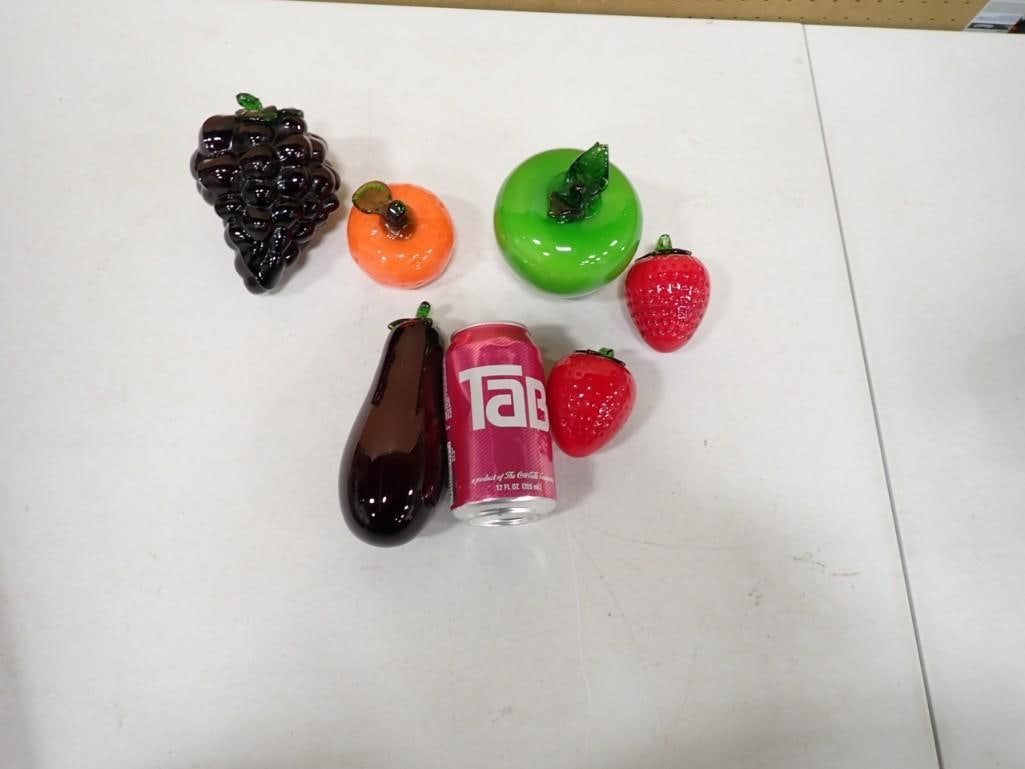 Decorative Glass Fruit and Vegetables - Strawberries, Eggplant, Grapes, Apple, etc. (1 of 6)