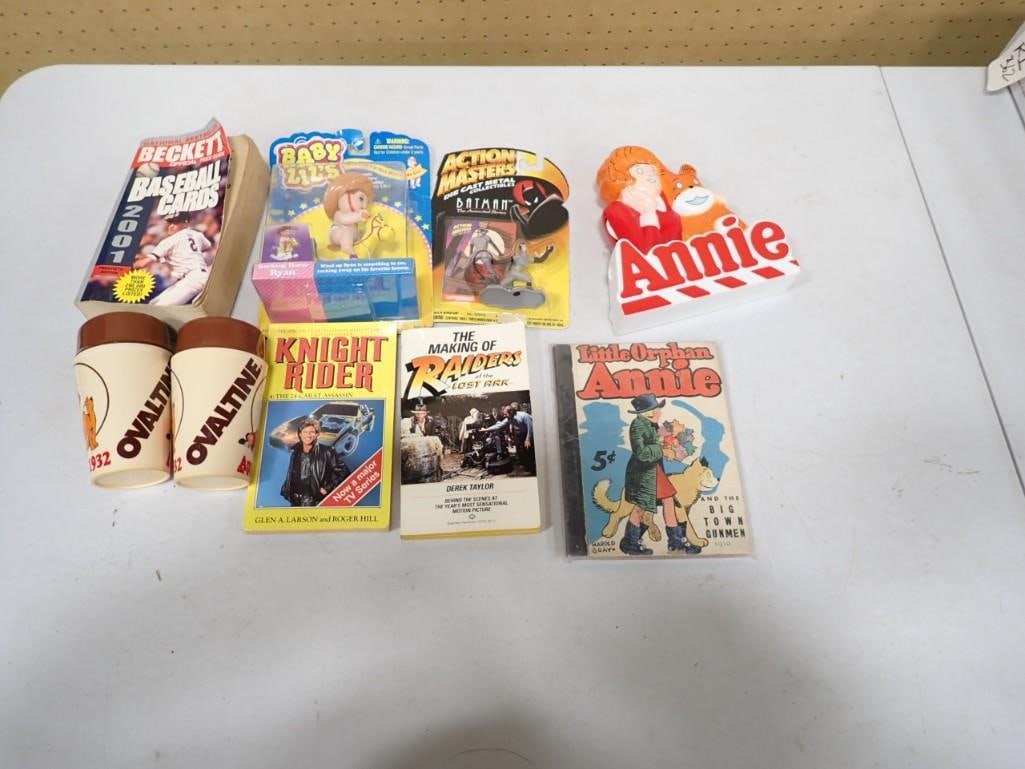Misc. Vintage Lot including Baby Lil's, Batman, Little Orphan Annie, Ovaltine, Knight Rider, Raiders: Misc. Vintage Lot including Baby Lil's, Batman, Little Orphan Annie, Ovaltine, Knight Rider, Raiders of the Lost Ark, etc.