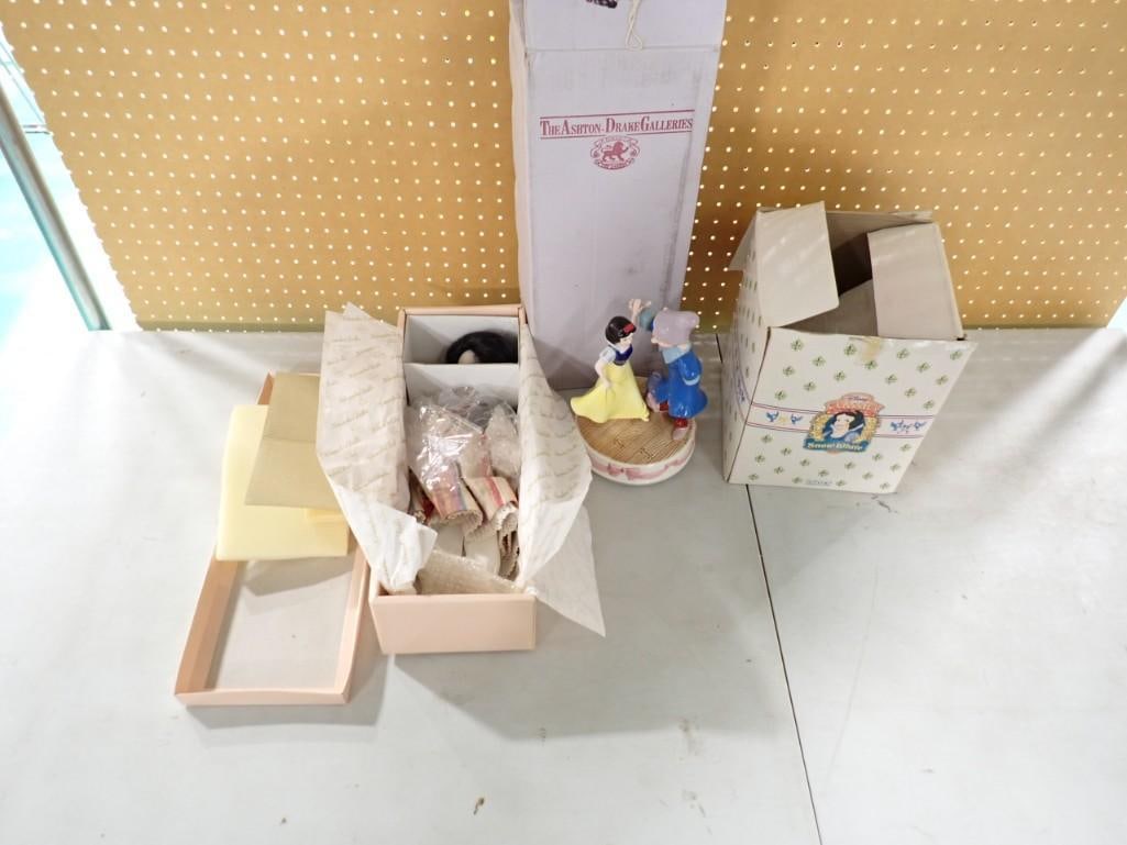 Ashton Drake Doll with box and Walt Disney Snow White Figurine with box (1 of 6)