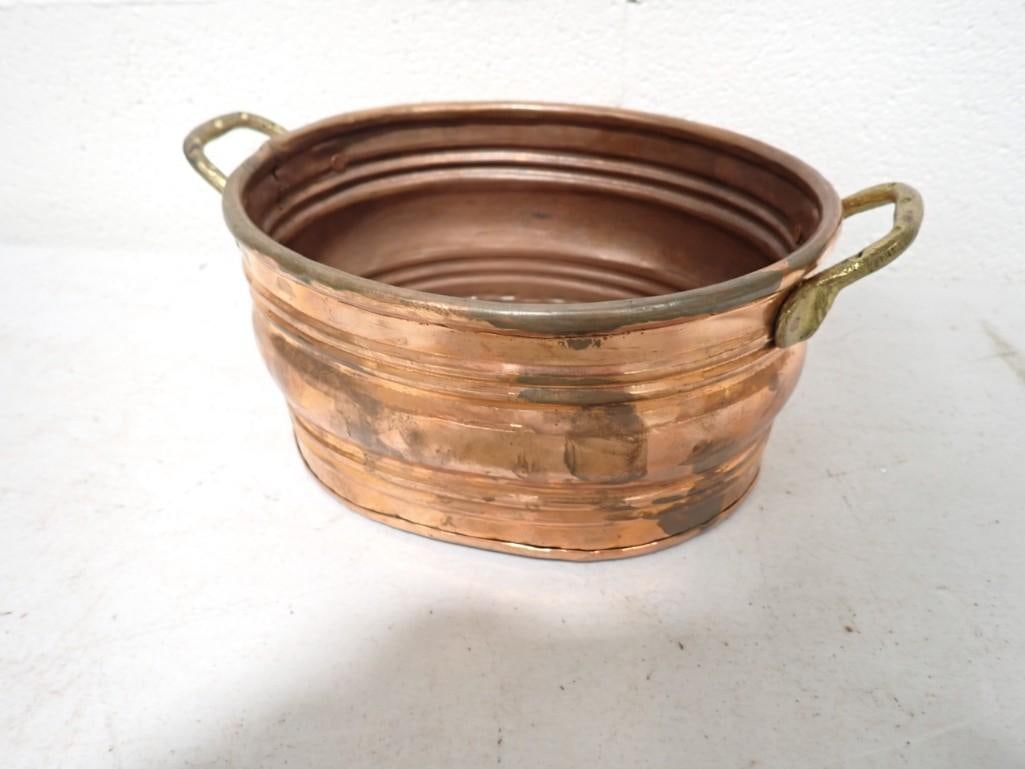 Copper 2 Handled Pot (1 of 4)