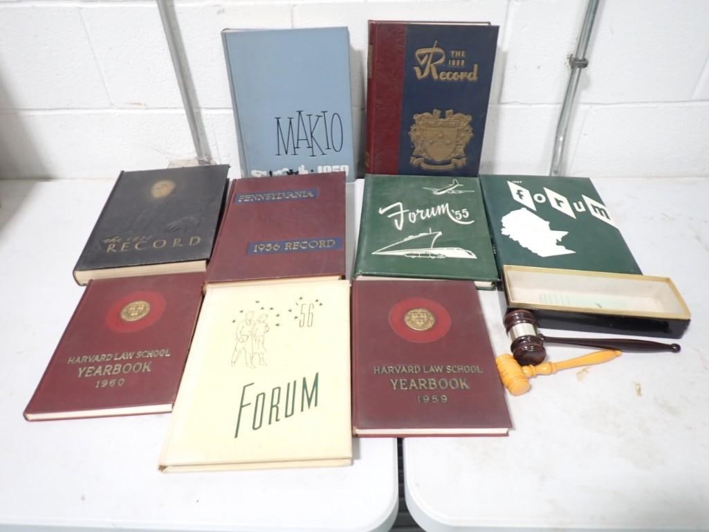 Lot of Old High School and College Yearbooks incl Harvard Law 1959-1960, Ohio State 1959, (1 of 8)