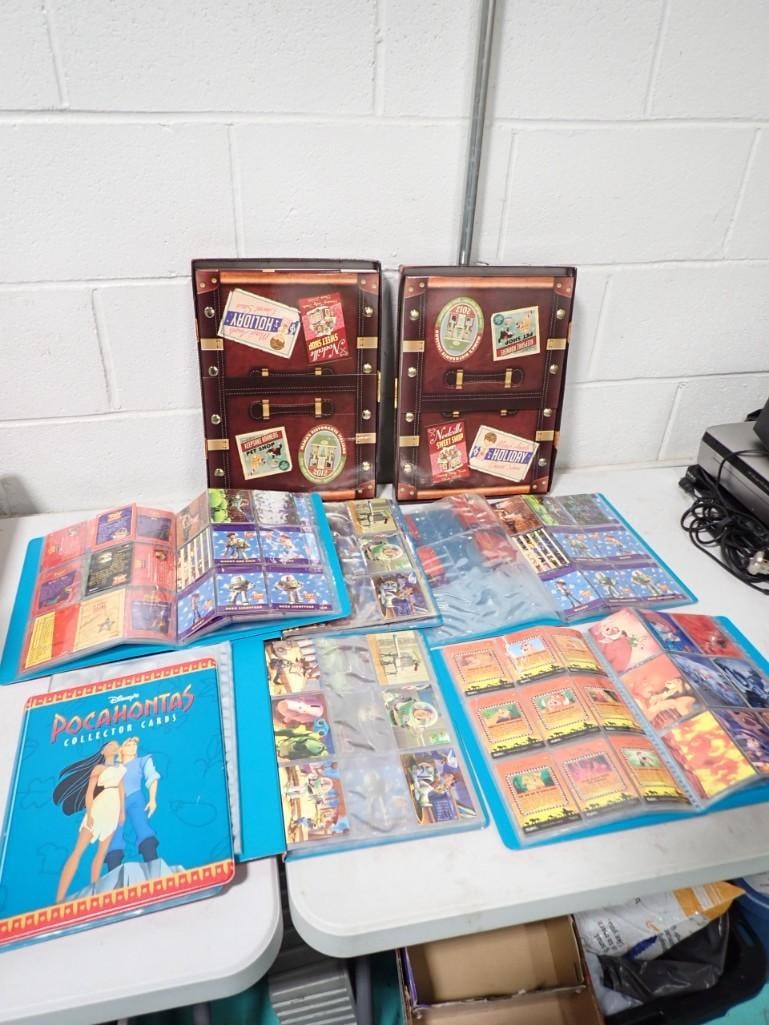 Collectibles incl 6 Pocahontas Binders with Toy Story and Lion King Trading Cards - 1 is empty, (1 of 8)