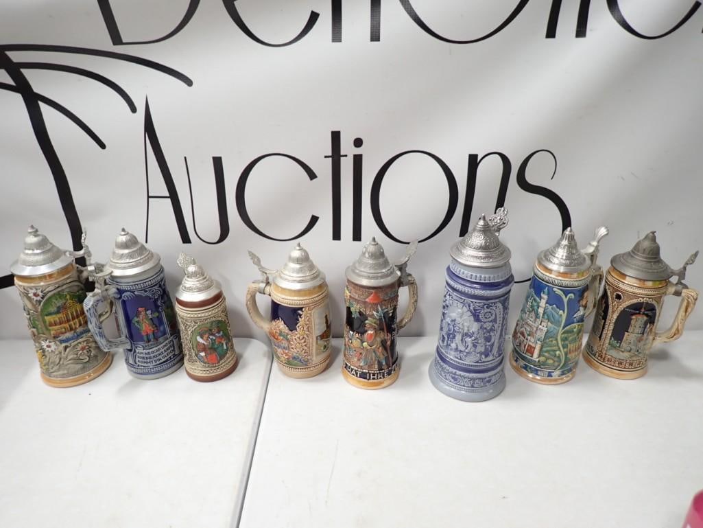 Lot of 8 Asst Beer Steins incl German (1 of 8)