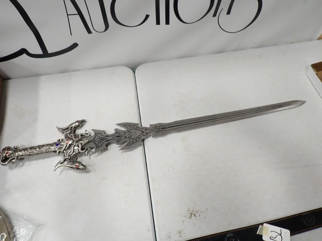 Decorative Sword with Dragon Design Approx 44" Long (1 of 7)