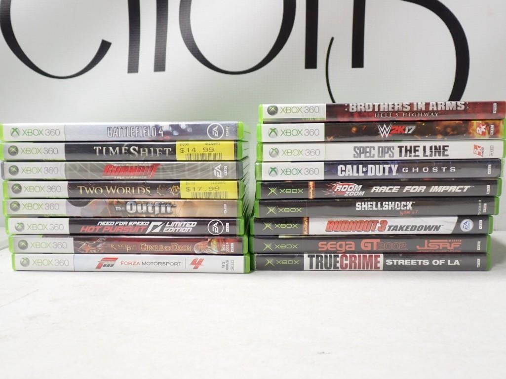 Lot of Xbox and Xbox 360 Games incl Battlefield 4, Call of Duty, Time Shift, Two Worlds, Circle of D (1 of 3)