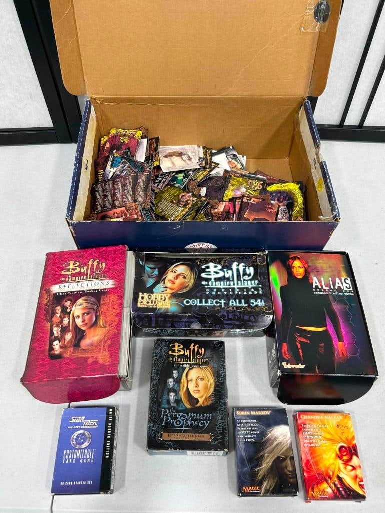 Lot of assorted Buffy the Vampire Slayer Cards, Magic Cards, Star Trek Cards, Alias, etc. (1 of 4)