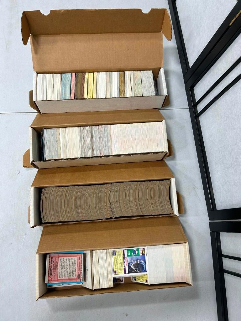 4 boxes of assorted sports cards - mostly late 80's / early 90's football and baseball (1 of 7)
