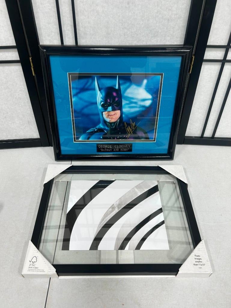 Framed George Clooney Autographed Batman Framed Picture with COA plus a bonus piece of framed art: Framed George Clooney Autographed Batman Framed Picture with COA plus a bonus piece of framed art