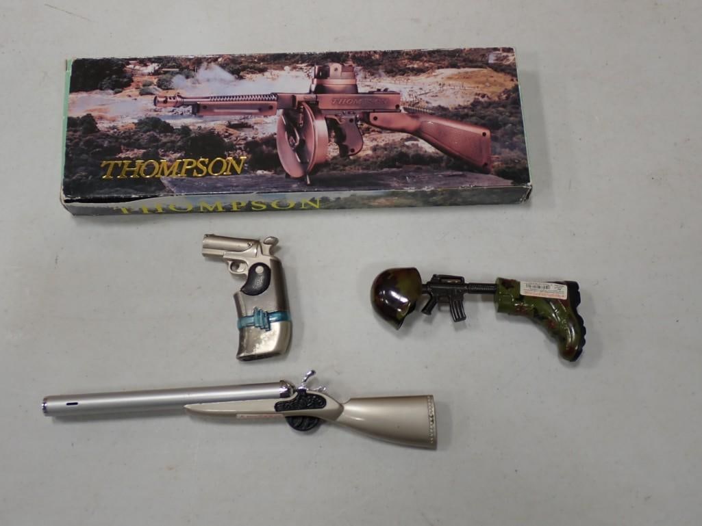 Lot of 4 Lighters that look like guns including Tommy Gun: Lot of 4 Lighters that look like guns including Tommy Gun