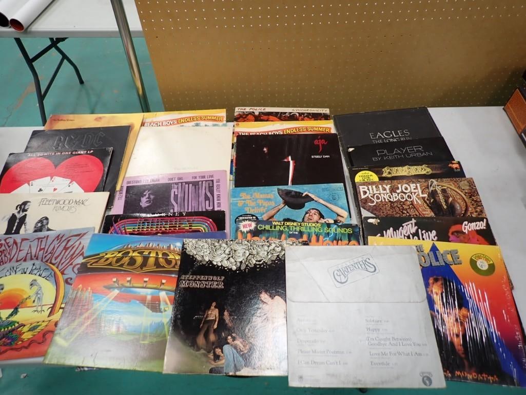 Lot of approx 25 Vinyl records including AC/DC, Fleetwood Mac, Boston, Journey (1 of 7)
