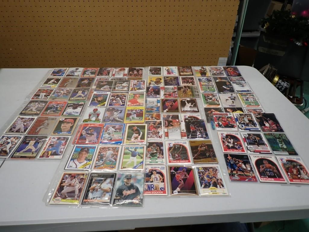 Sports Cards lot including baseball, basketball - mostly 80's and 90's (1 of 9)